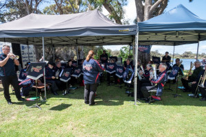 Busselton Brass Band playing their hearts out
